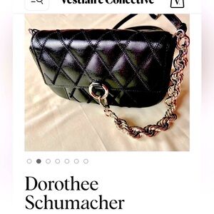 DOROTHEE SCHUMACHER Edgy coolness chained handbag size small